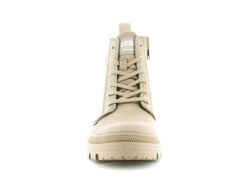 Beige Palladium Pallabase Twill Women's High Tops | USA  6091278-SN