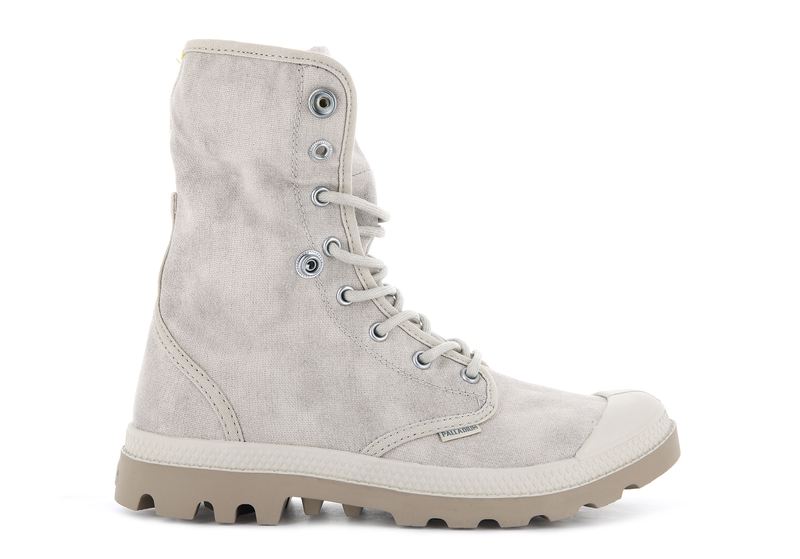 Beige Palladium Pampa Baggy Wax Kids' Boots | USA  8017256-OD