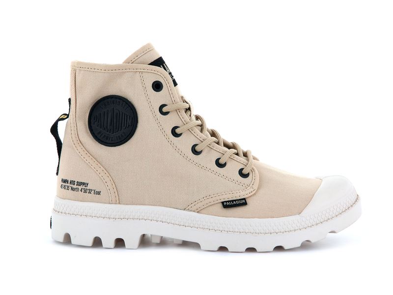 Beige Palladium Pampa Hi Htg Supply Kids\' Boots | USA  5718906-LJ