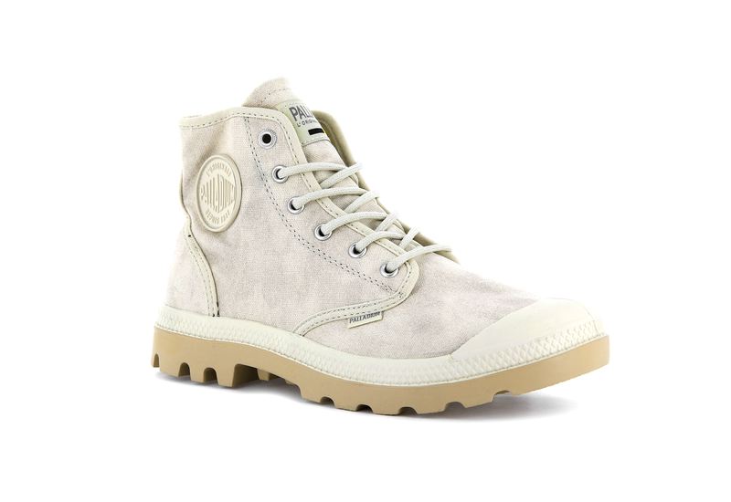 Beige Palladium Pampa Hi Wax Kids' Boots | USA  6032194-SO