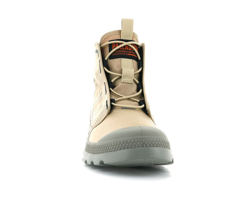 Beige Palladium Pampa Travel Lite Kids' Boots | USA  6095327-QX