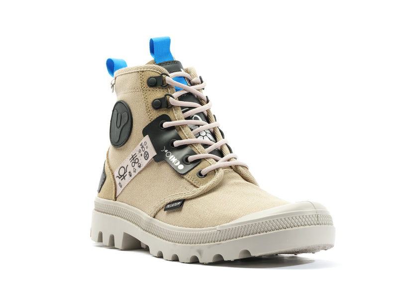 Beige Palladium Pampa Witch Queen X Destiny Men's Boots | USA  1583267-MN