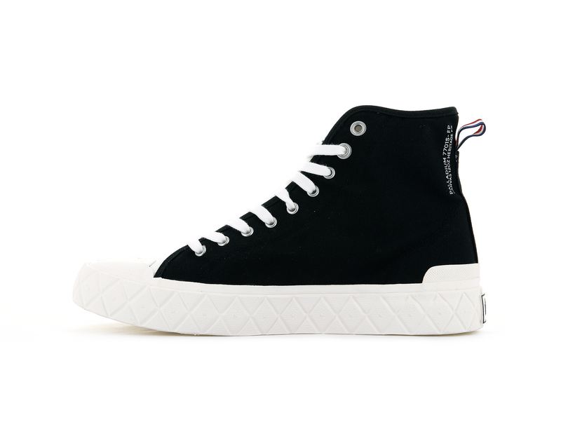 Black Palladium Palla Ace Canvas Mid Men's High Tops | USA  8412306-RL