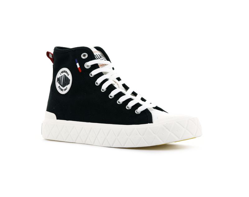 Black Palladium Palla Ace Canvas Mid Women's High Tops | USA  2908543-HG