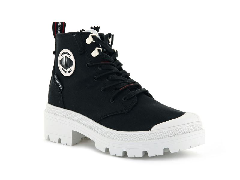 Black Palladium Pallabase Metro Women's High Tops | USA  5386071-XB