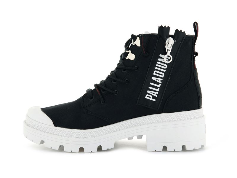 Black Palladium Pallabase Metro Women's High Tops | USA  5386071-XB