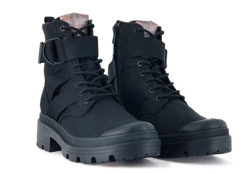 Black Palladium Pallabase Tact S Tx Women's High Tops | USA  2091547-XB