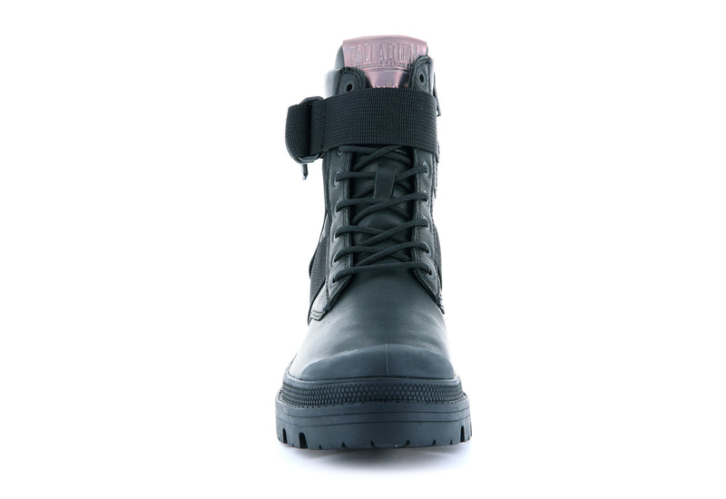 Black Palladium Pallabase Tact Str L Women's Boots | USA  9067328-SI