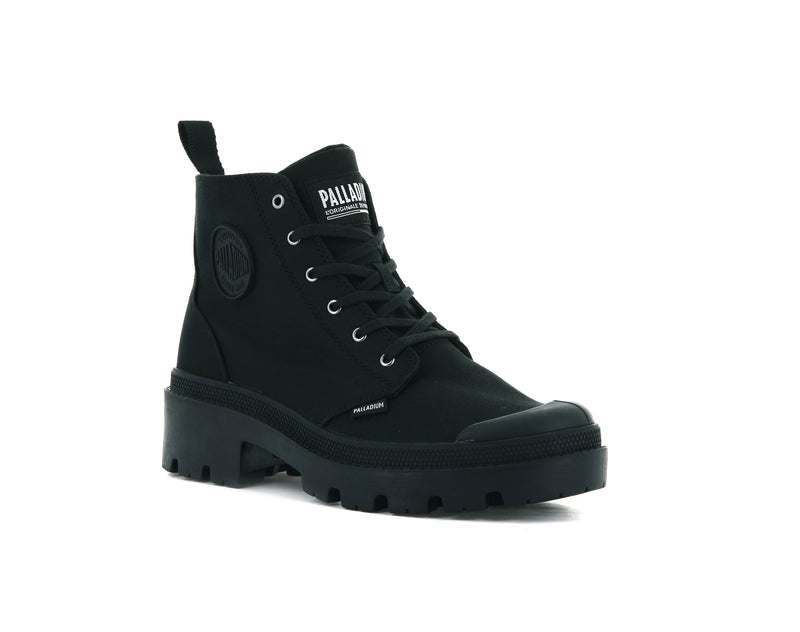 Black Palladium Pallabase Twill Women's Boots | USA  3682014-RO