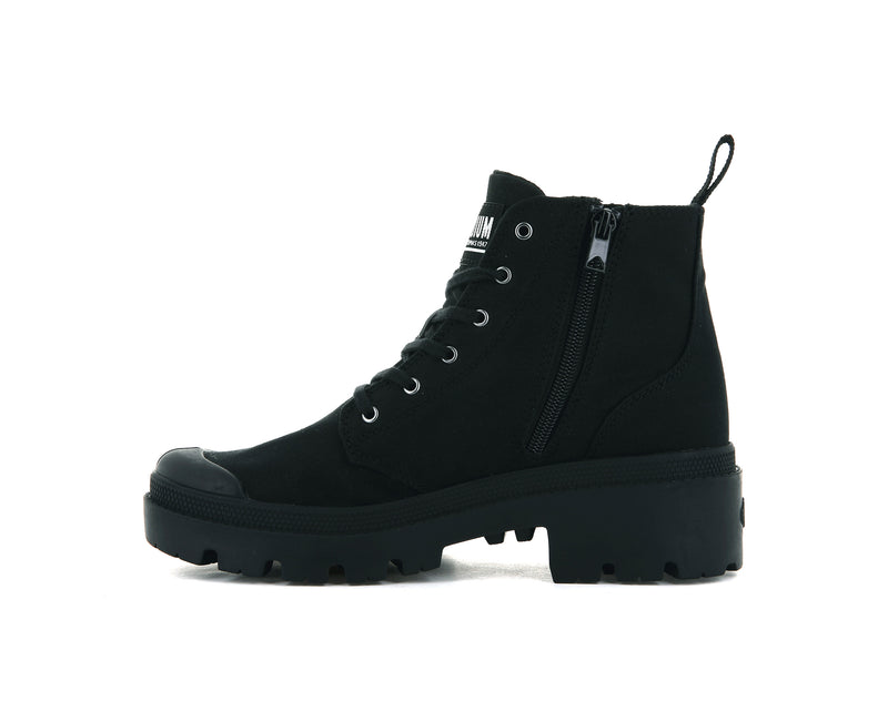 Black Palladium Pallabase Twill Women's Boots | USA  3682014-RO