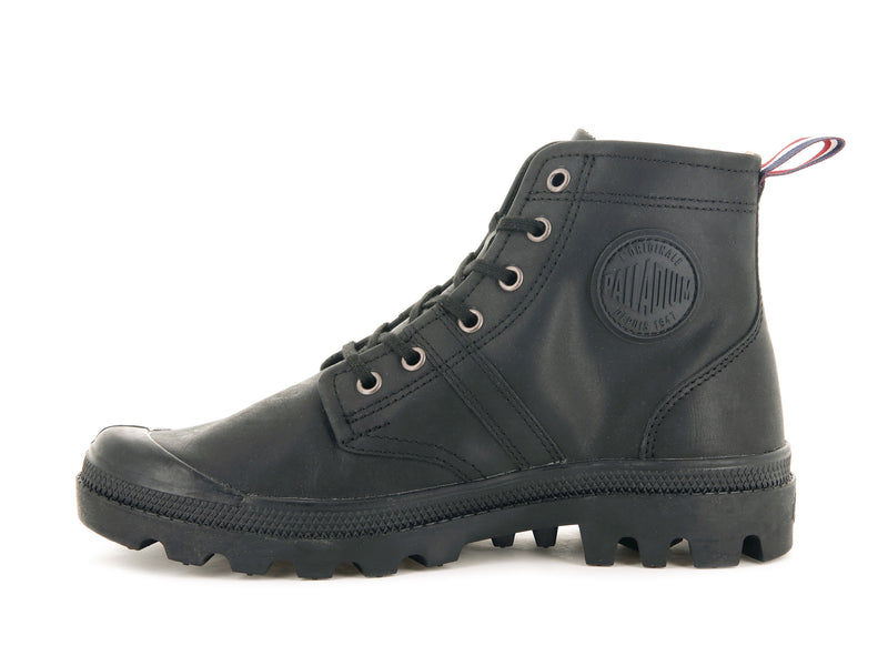 Black Palladium Pallabrousse 75th Leather Kids' Boots | USA  7541926-PI