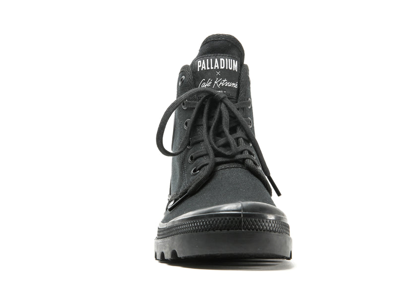 Black Palladium Pallabrousse X Kitsune Kids' High Tops | USA  7342960-TE