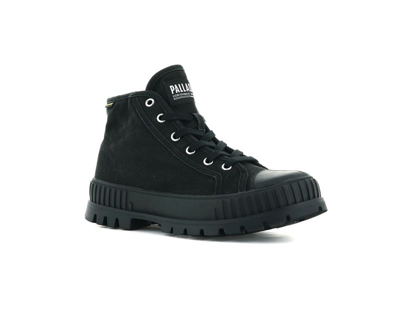 Black Palladium Pallashock Mid Og Men's High Tops | USA  4596783-OL