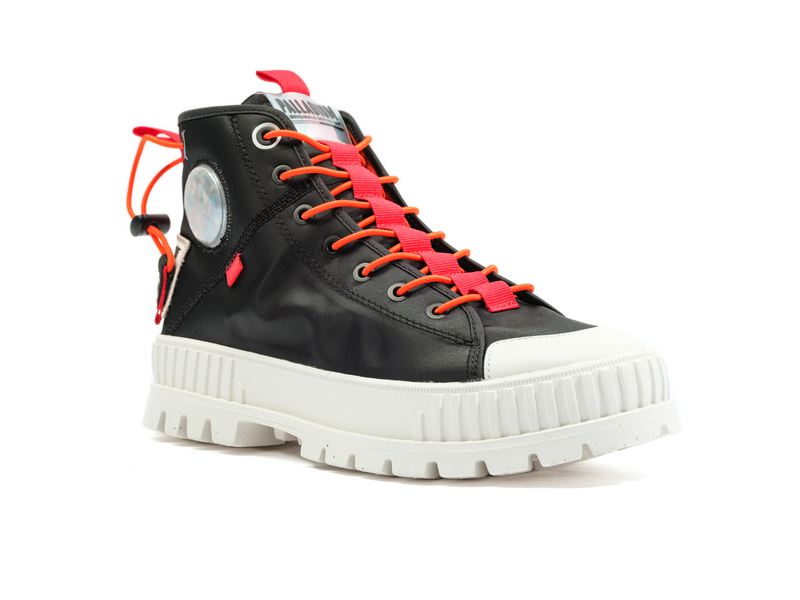 Black Palladium Pallashock Mid Ticket To Earth Men's High Tops | USA  2857931-KV