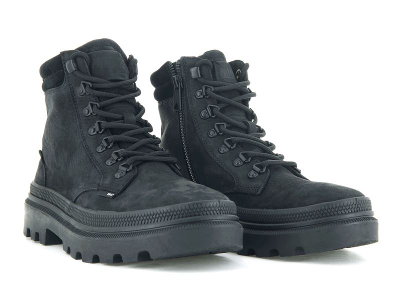 Black Palladium Pallatrooper Hiker Nubuck Women's High Tops | USA  1345267-YD