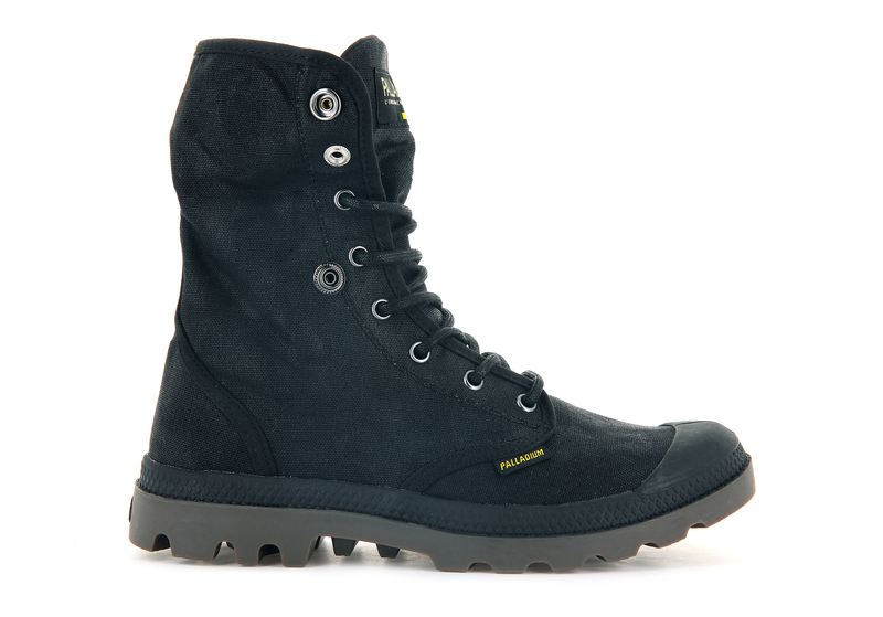 Black Palladium Pampa Baggy Wax Women's Boots | USA  3607245-EZ