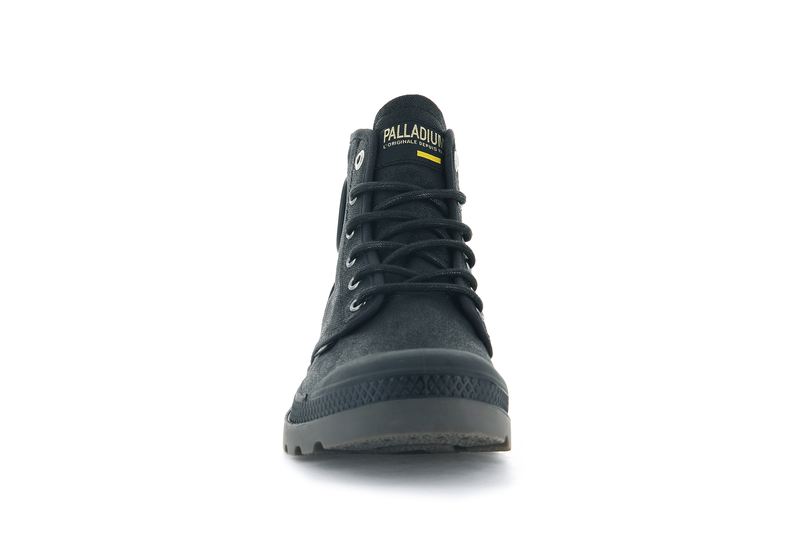 Black Palladium Pampa Hi Wax Men's High Tops | USA  1649785-TC