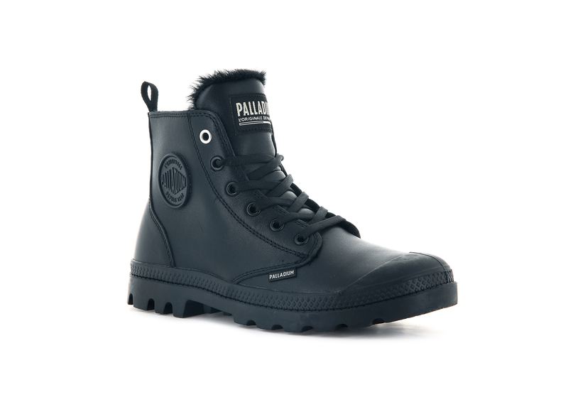 Black Palladium Pampa Hi Zip Leather S Women's Boots | USA  1234705-XZ