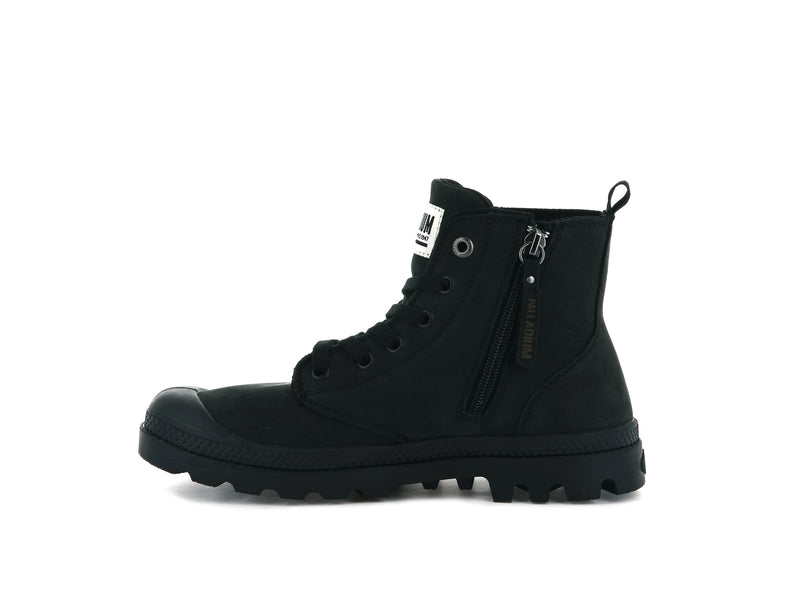 Black Palladium Pampa Hi Zip Nubuck Women's High Tops | USA  6435109-CV