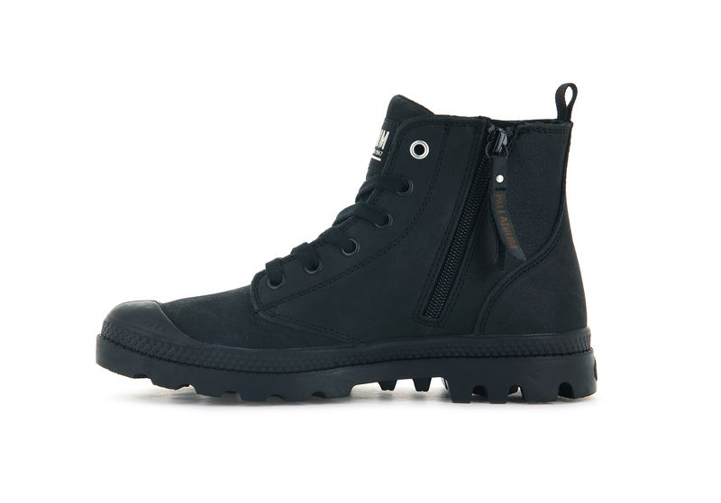 Black Palladium Pampa Hi Zip Sl Women's High Tops | USA  4798135-OX