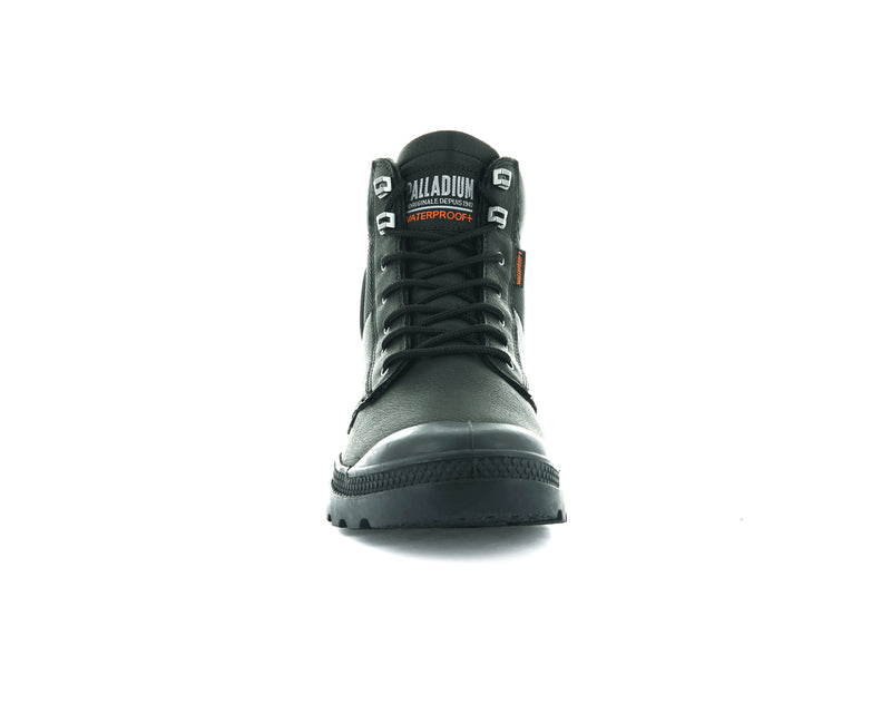 Black Palladium Pampa Shield Wp+ Lth Women's High Tops | USA  0719436-UV