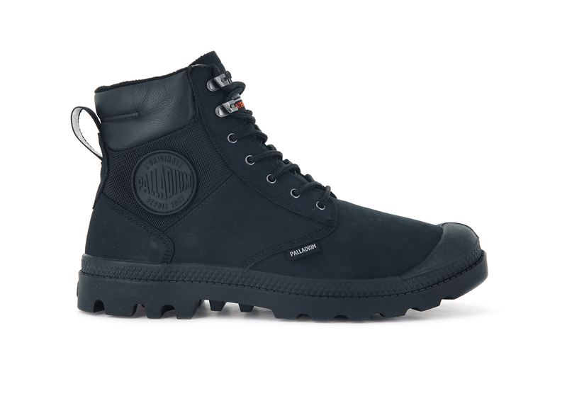 Black Palladium Pampa Shield Wp+ Lux Men\'s High Tops | USA  3650487-RH