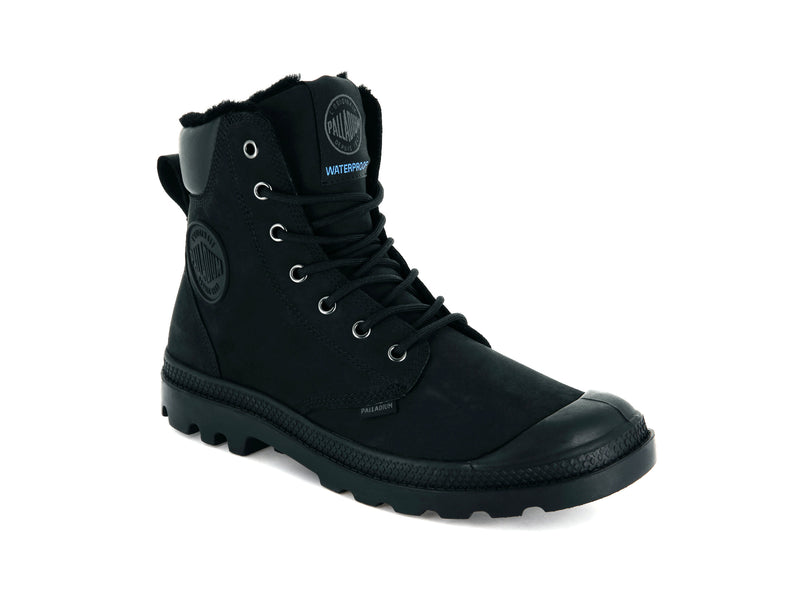 Black Palladium Pampa Sport Cuff Wps Men's High Tops | USA  8753290-QB