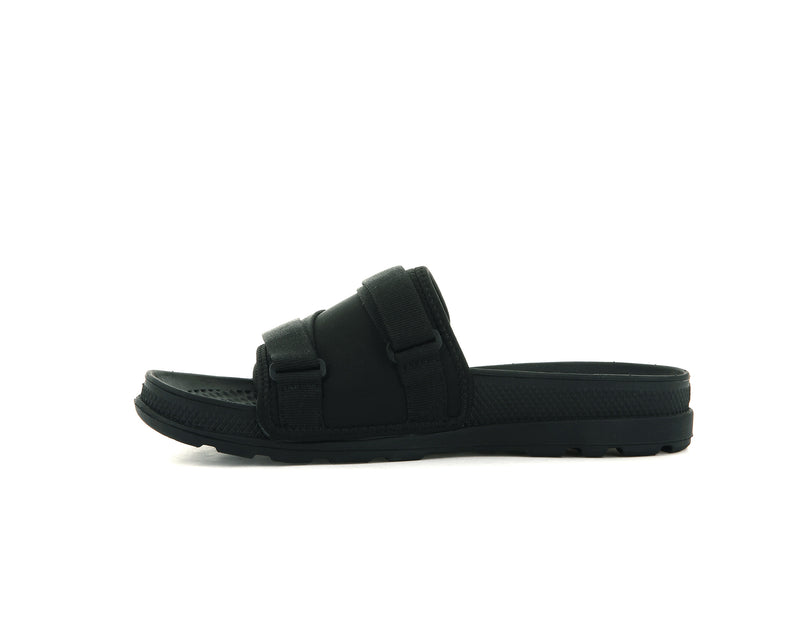 Black Palladium Solea Kids' Slides | USA  2830751-LQ