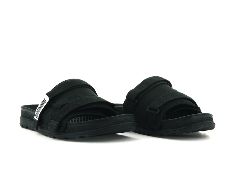 Black Palladium Solea Kids' Slides | USA  2830751-LQ