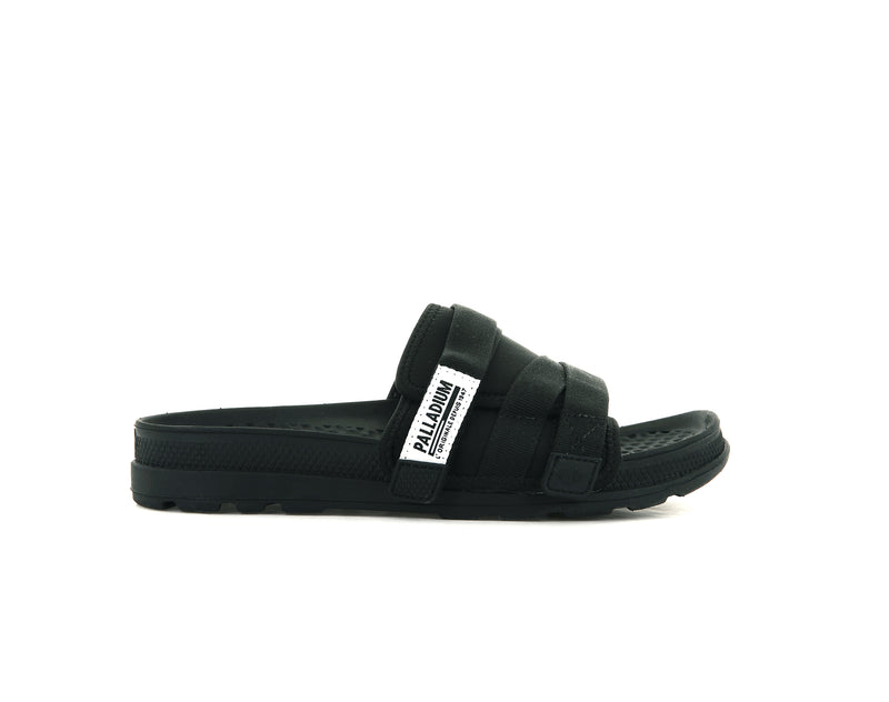 Black Palladium Solea Kids\' Slides | USA  2830751-LQ