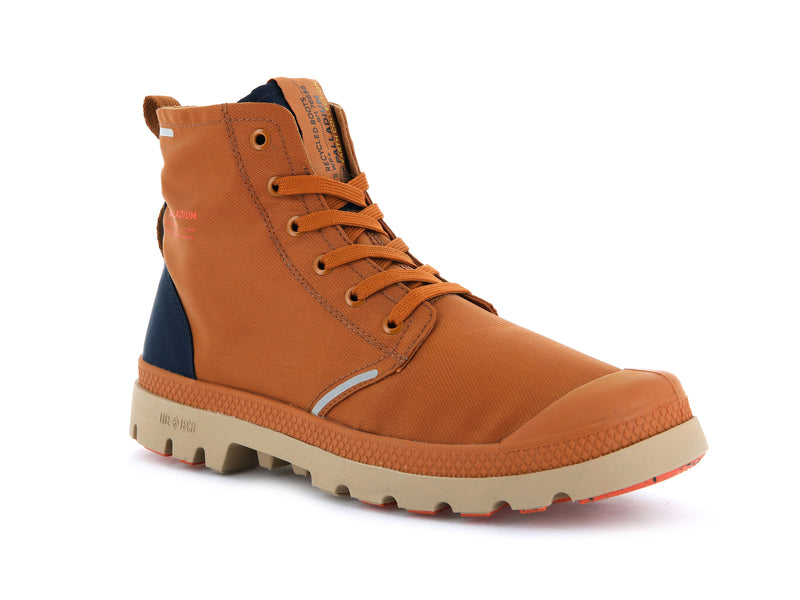 Brown/Indigo Palladium Pampa Lite+ Recycle Wp+ Kids' Boots | USA  0458793-JY