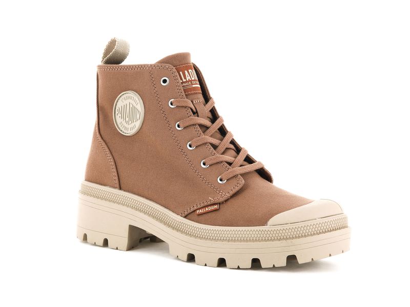 Brown Palladium Pallabase Twill Women's Boots | USA  8209136-GX