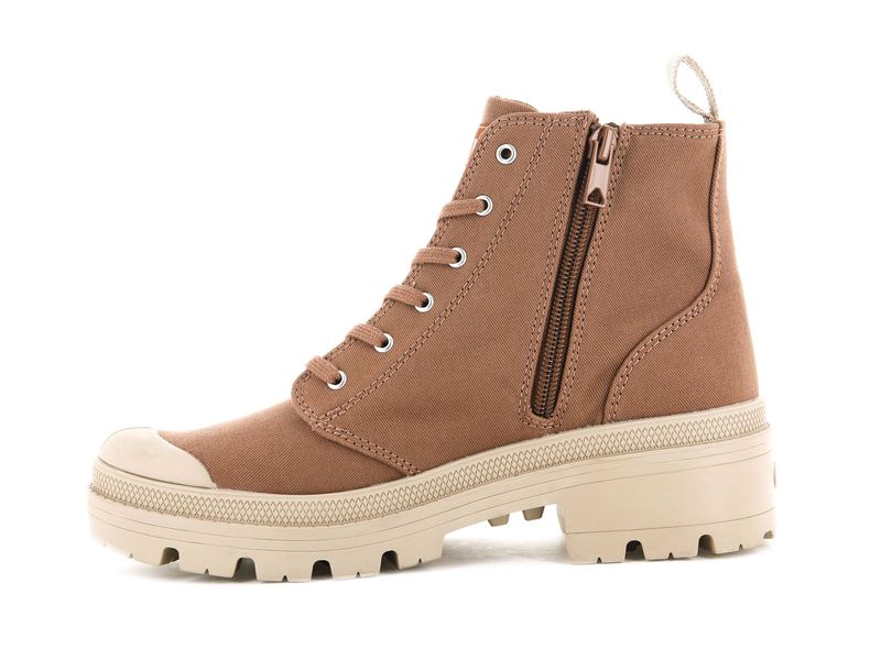 Brown Palladium Pallabase Twill Women's Boots | USA  8209136-GX