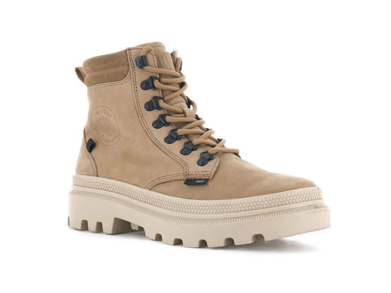 Brown Palladium Pallatrooper Hiker Nubuck Women's High Tops | USA  5876410-KR