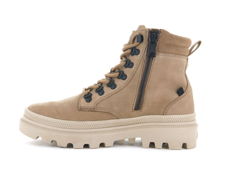 Brown Palladium Pallatrooper Hiker Nubuck Women's High Tops | USA  5876410-KR