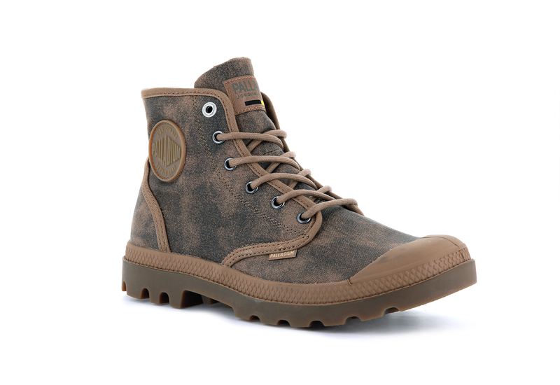 Brown Palladium Pampa Hi Wax Kids' Boots | USA  0896471-VN