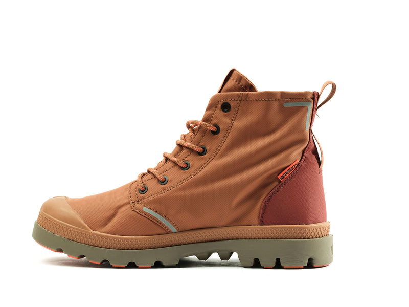 Brown/Red Palladium Pampa Lite+ Recycle Wp+ Kids' Boots | USA  3760498-PM