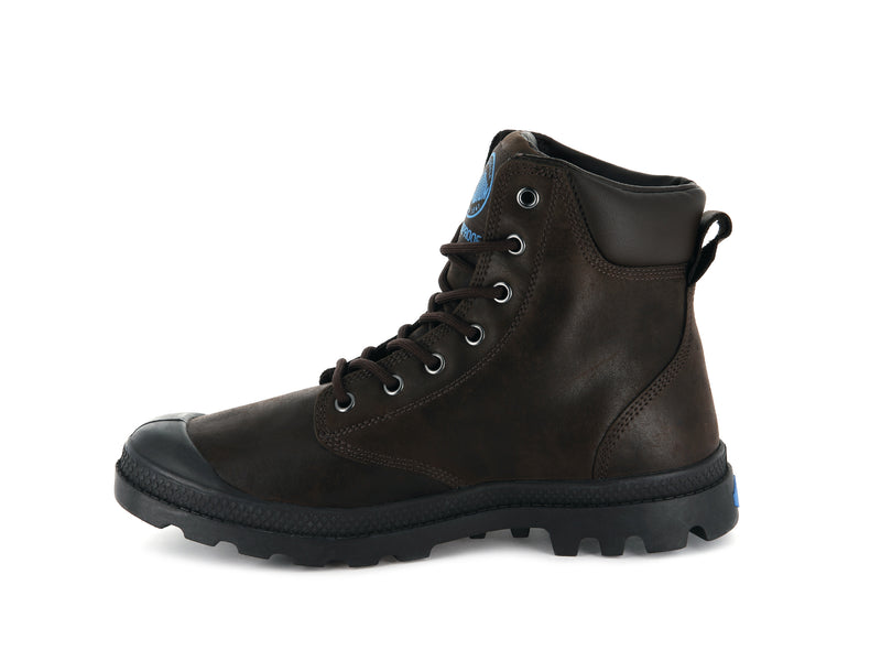 Chocolate Palladium Pampa Cuff Wp Lux Men's Boots | USA  8341705-ZS