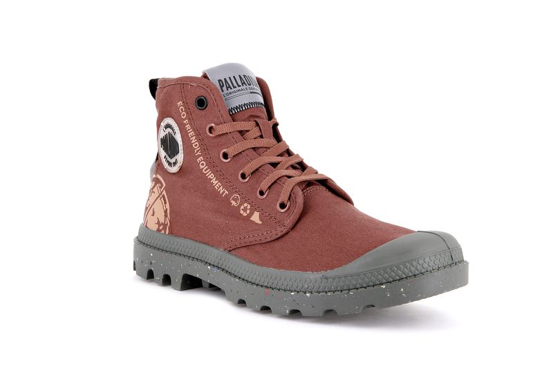 Copper Brown Palladium Pampa Organic Metro Kids' Boots | USA  3246587-GW