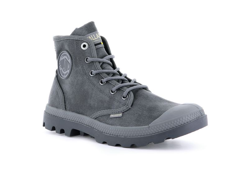 Dark Grey Palladium Pampa Hi Wax Men's Boots | USA  1679420-DJ