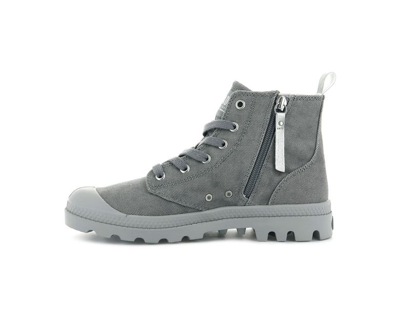 Dark Grey Palladium Pampa Zip Desertwash Women's Boots | USA  4167395-GZ