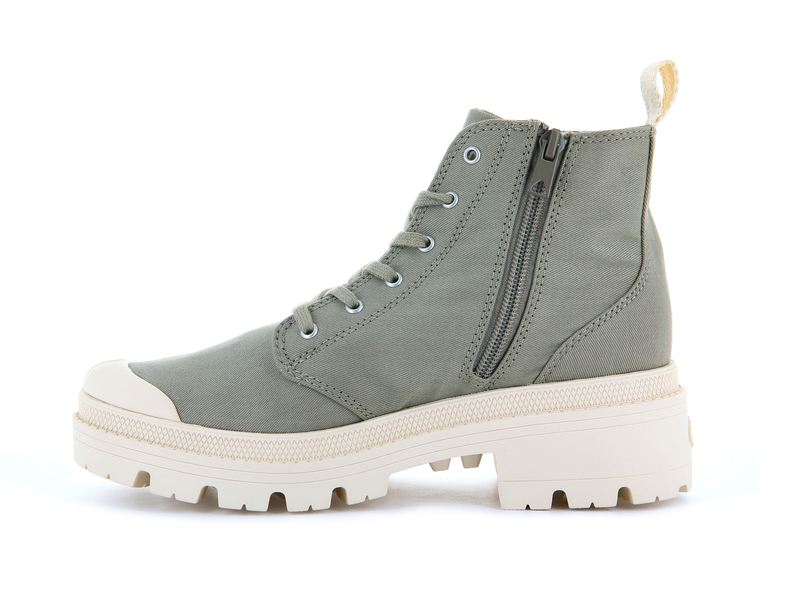 Grey Palladium Pallabase Twill Women's Boots | USA  8704316-JH