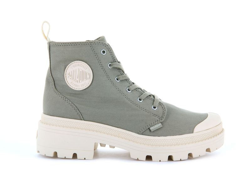 Grey Palladium Pallabase Twill Women\'s Boots | USA  8704316-JH