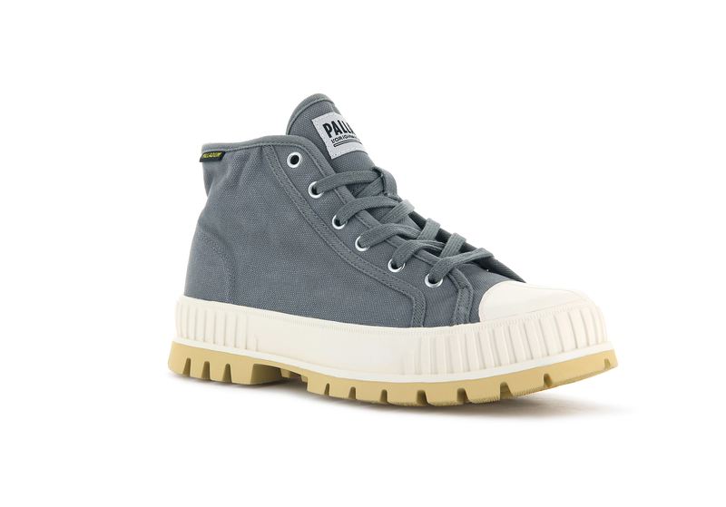 Grey Palladium Pallashock Mid Og Men's High Tops | USA  3049856-EP