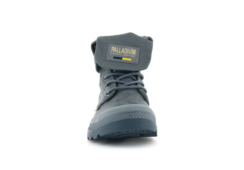 Grey Palladium Pampa Baggy Wax Kids' Boots | USA  4180725-QJ