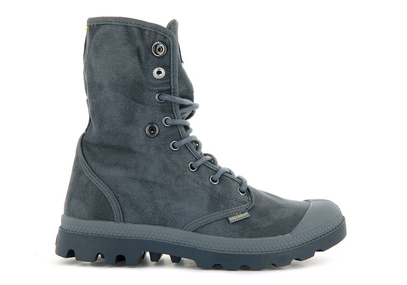 Grey Palladium Pampa Baggy Wax Kids' Boots | USA  4180725-QJ