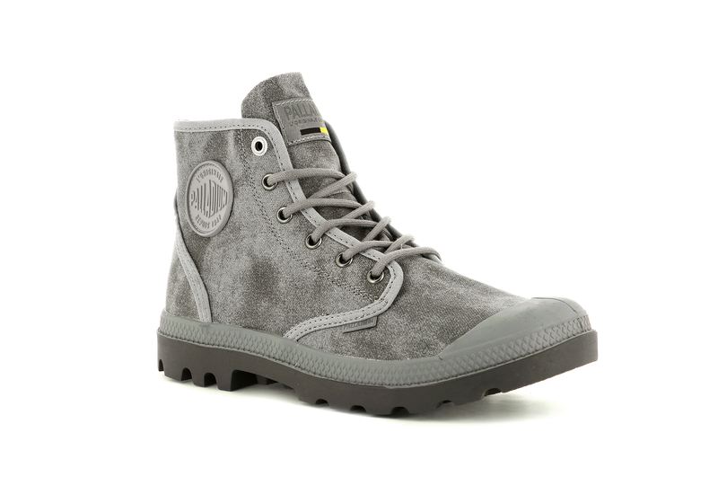 Grey Palladium Pampa Hi Wax Kids' Boots | USA  1063945-LE