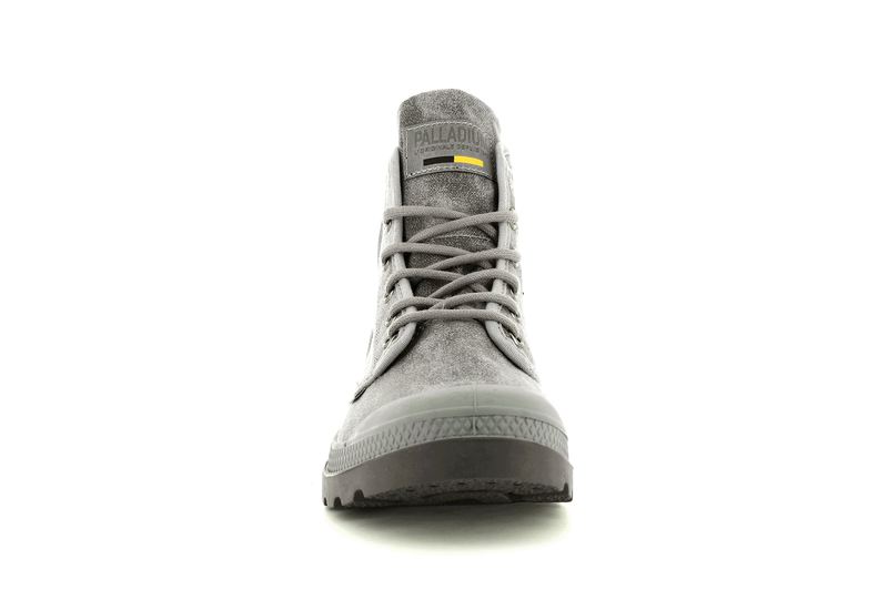 Grey Palladium Pampa Hi Wax Kids' Boots | USA  1063945-LE