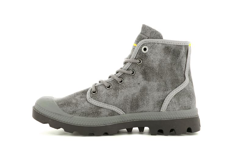 Grey Palladium Pampa Hi Wax Kids' Boots | USA  1063945-LE