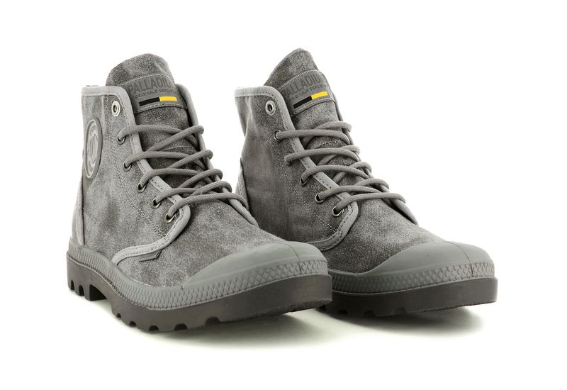 Grey Palladium Pampa Hi Wax Kids' Boots | USA  1063945-LE